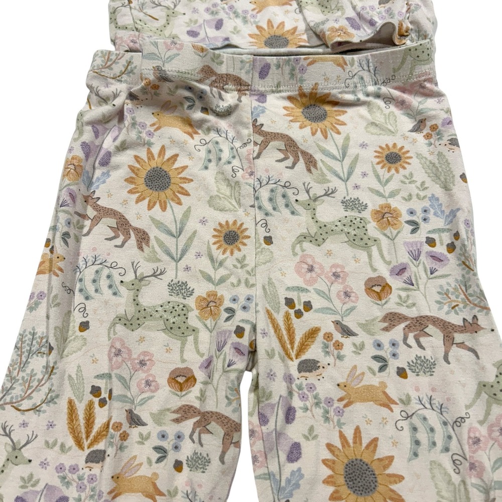 Magnetic Me 3T Girls Pajamas 2 pc Set "Garden of Dreams" Forest Animals Modal - Picture 2 of 6